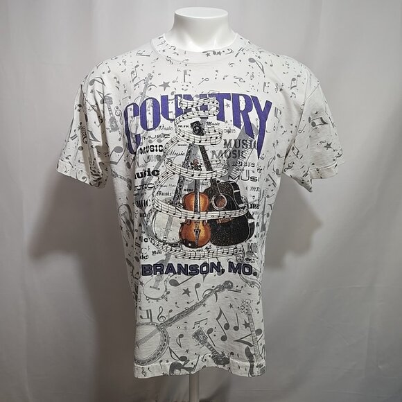 VTG Branson Country Music Shirt Single Stitch Tee Shirt Size XL All Over Print - Picture 1 of 10
